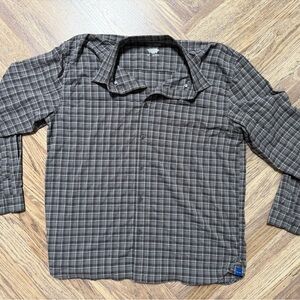 Huk Gray Plaid Performance Fabric Shirt